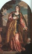  Paolo  Veronese St Lucy and a Donor china oil painting reproduction